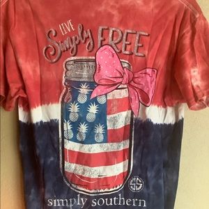Tie-dye USA Simply Southern T-shirt M